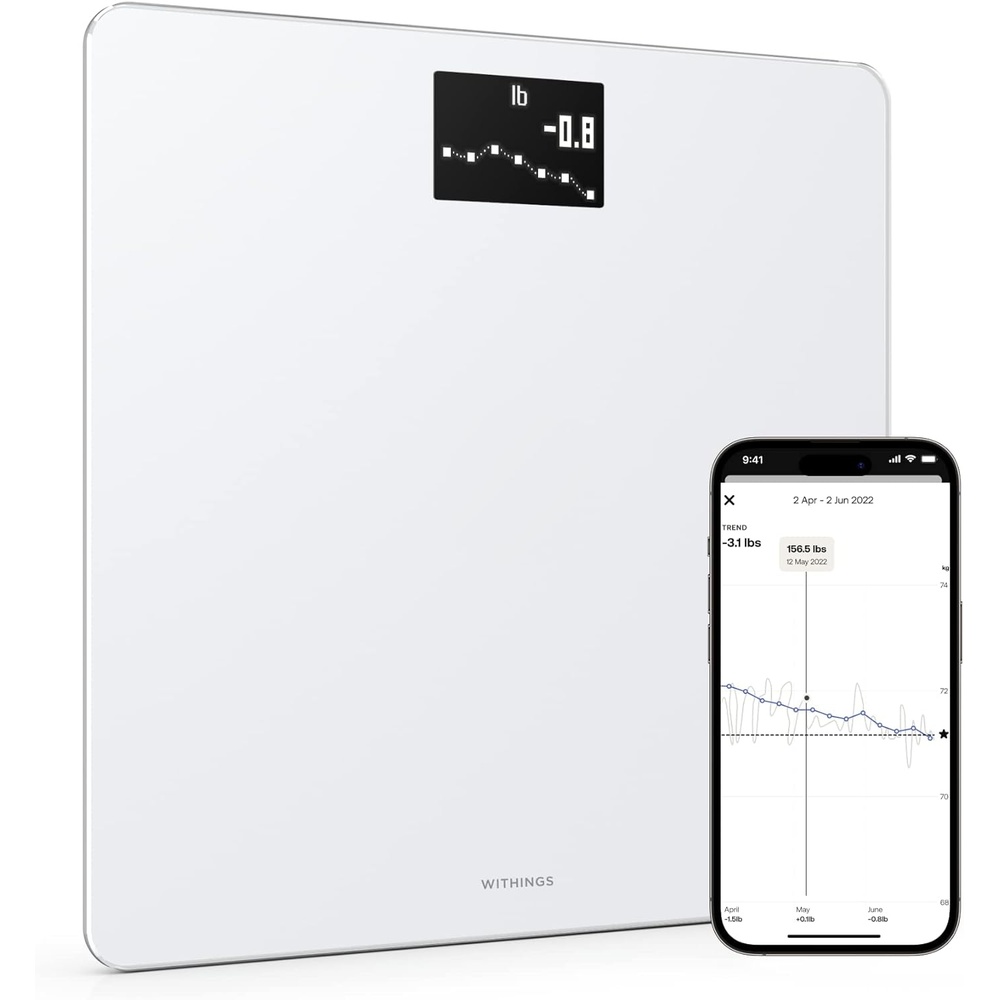 image:imageWithings Body  Digital WiFi Smart Scale with Automatic Smartphone App Sync BMI MultiUser Friendly with Pregnancy Tracker amp Baby ModeWhite