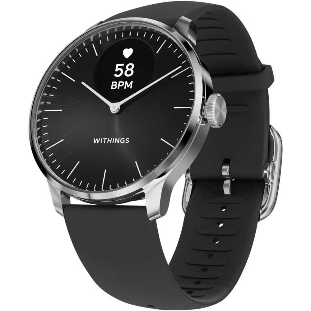 image:imageWithings ScanWatch Light  Hybrid Smart Watch Heart Rate Monitoring Fitness Tracker Cycle Tracker Sleep MonitoringBlack