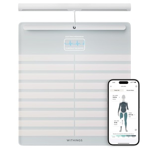 WITHINGS Body Scan – Smart Scale with Segmental Body Composition Analysis, Weighing Scales Body Weight & Vascular Age, Visceral Fat, Heart Rate, iOS/Android, Black(White)