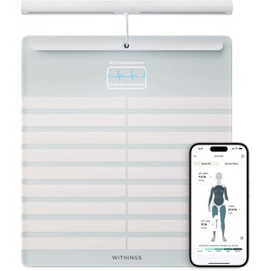 WITHINGS Body Scan – Smart Scale with Segmental Body Composition Analysis, Weighing Scales Body Weight & Vascular Age, Visceral Fat, Heart Rate, iOS/Android