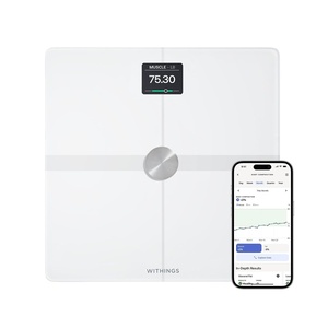 WITHINGS Body Smart – Accurate Scale for Body Weight and Fat Percentage, Body Composition Wi-Fi and Bluetooth Weight Scale, Baby Weight Scale, Smart Scale Apple Health Compatible, Bathroom Scale(White)