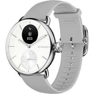 WITHINGS ScanWatch 2 – Hybrid Smart Watch, Heart Rate Monitoring, Fitness Tracker, Cycle Tracker, Sleep Monitoring, GPS Tracker, 30-Day Battery Life, Android & Apple Compatible, HSA/FSA(White)