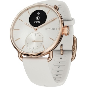 WITHINGS ScanWatch 2 – Hybrid Smart Watch, Heart Rate Monitoring, Fitness Tracker, Cycle Tracker, Sleep Monitoring, GPS Tracker, 30-Day Battery Life, Android & Apple Compatible, HSA/FSA(RoseGold)