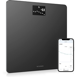 Withings Body – Digital Wi-Fi Smart Scale with Automatic Smartphone App Sync, BMI, Multi-User Friendly, with Pregnancy Tracker & Baby Mode(Black)